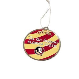 Florida State University FSU metallic Snowflake Christmas Ornament